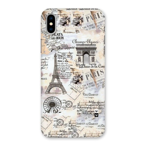 Paris Paper Back Case for iPhone X