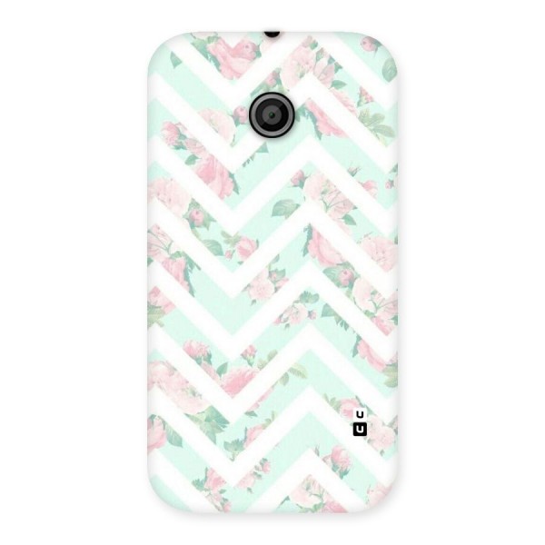 Pastel Floral Zig Zag Back Case for Moto E