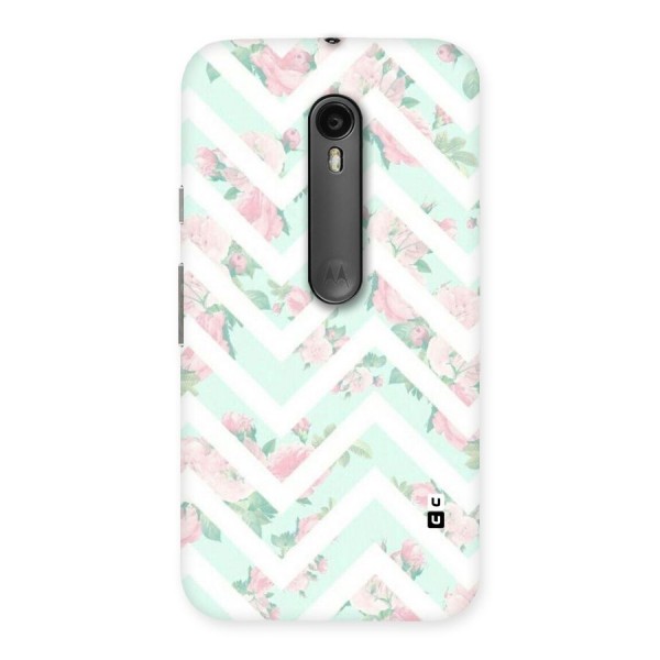 Pastel Floral Zig Zag Back Case for Moto G3