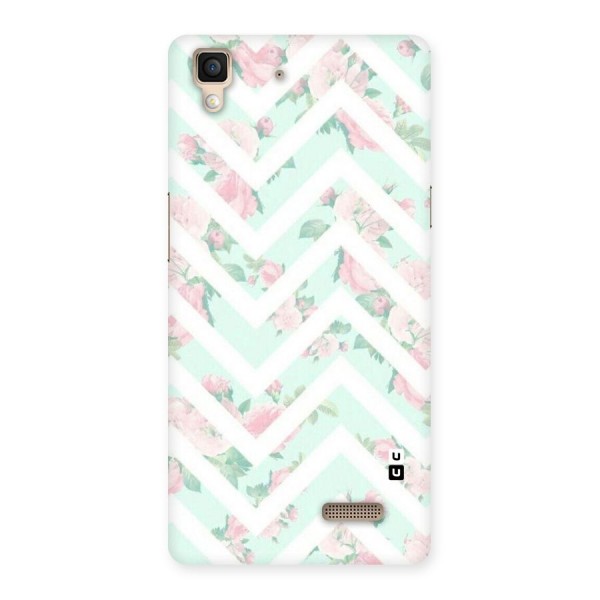 Pastel Floral Zig Zag Back Case for Oppo R7