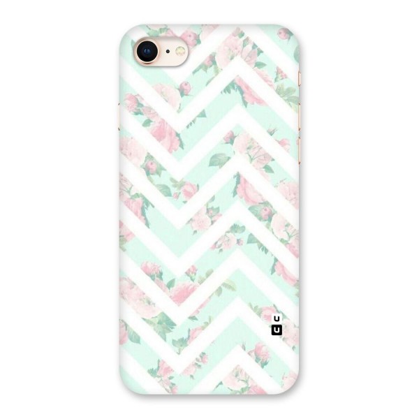 Pastel Floral Zig Zag Back Case for iPhone 8