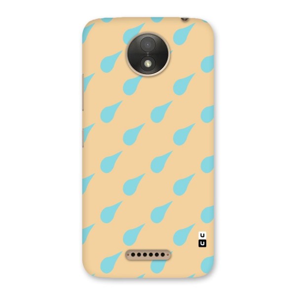 Pastel Orange Drops Back Case for Moto C Plus