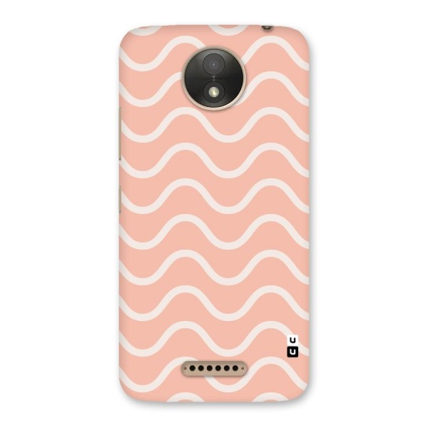 Pastel Peach Waves Back Case for Moto C Plus