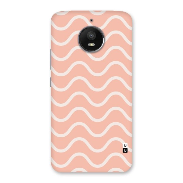 Pastel Peach Waves Back Case for Moto E4 Plus