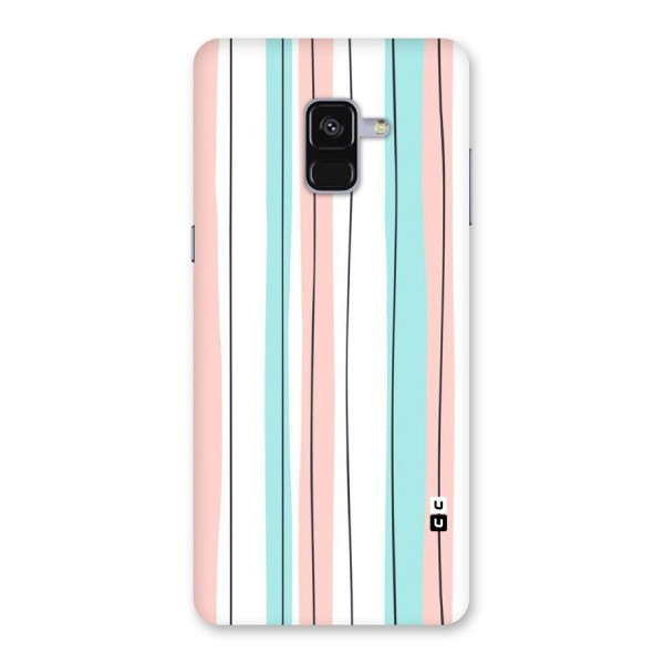 Pastel Tri Stripes Back Case for Galaxy A8 Plus