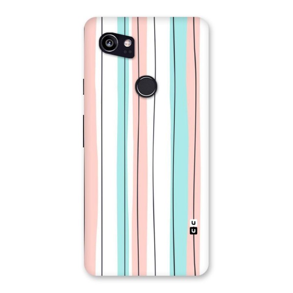 Pastel Tri Stripes Back Case for Google Pixel 2 XL