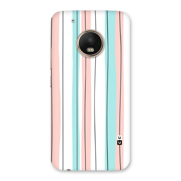 Pastel Tri Stripes Back Case for Moto G5 Plus