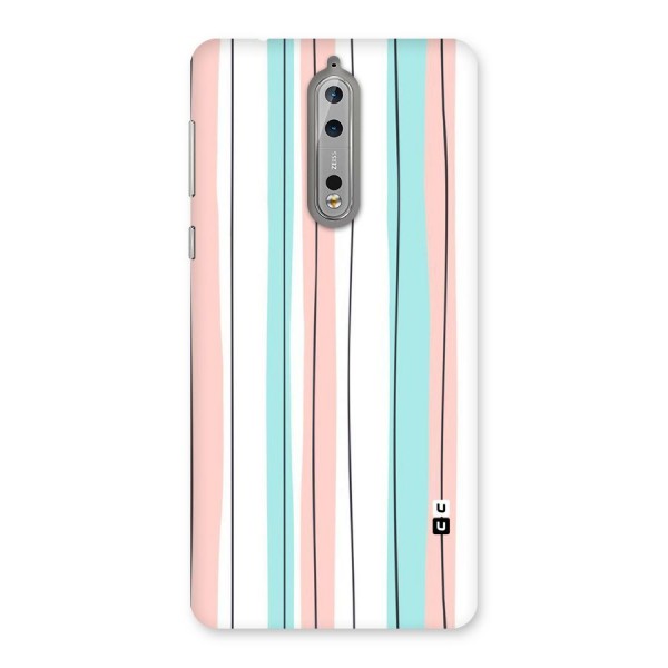 Pastel Tri Stripes Back Case for Nokia 8