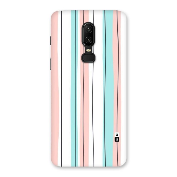 Pastel Tri Stripes Back Case for OnePlus 6