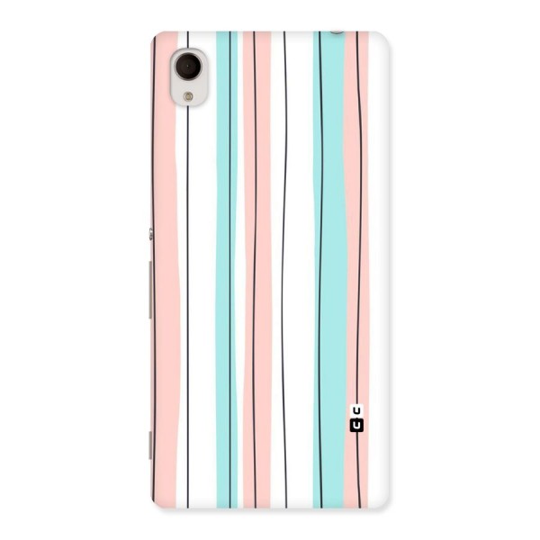 Pastel Tri Stripes Back Case for Xperia M4 Aqua