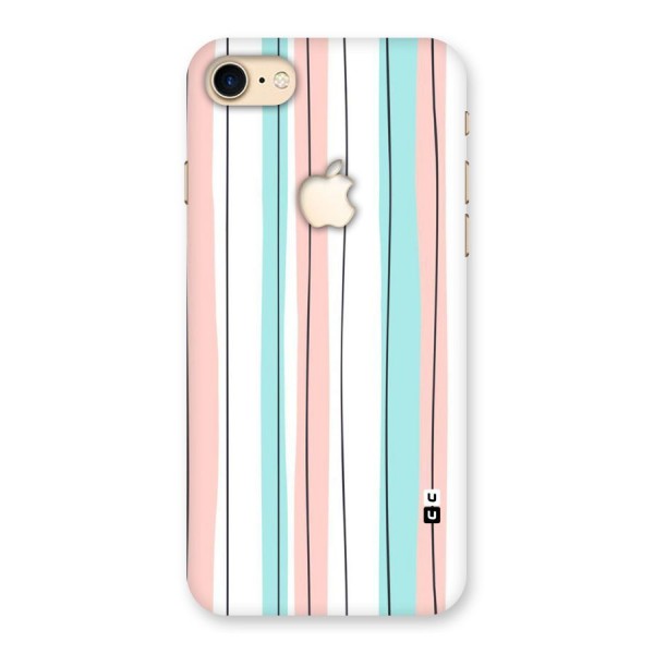 Pastel Tri Stripes Back Case for iPhone 7 Apple Cut