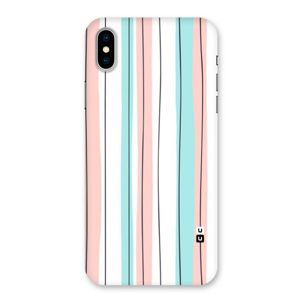 Pastel Tri Stripes Back Case for iPhone XS