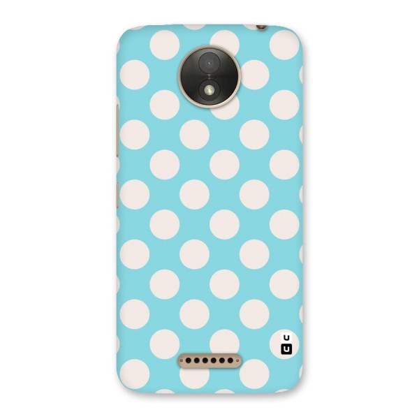 Pastel White Polka Dots Back Case for Moto C Plus