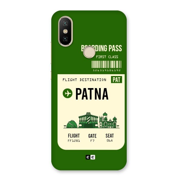 Patna Boarding Pass Back Case for Mi A2