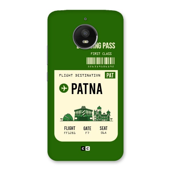 Patna Boarding Pass Back Case for Moto E4 Plus