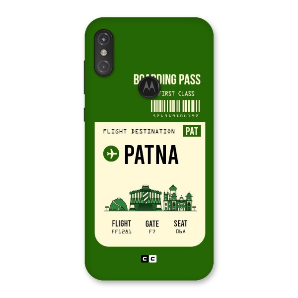 Patna Boarding Pass Back Case for Motorola One Power