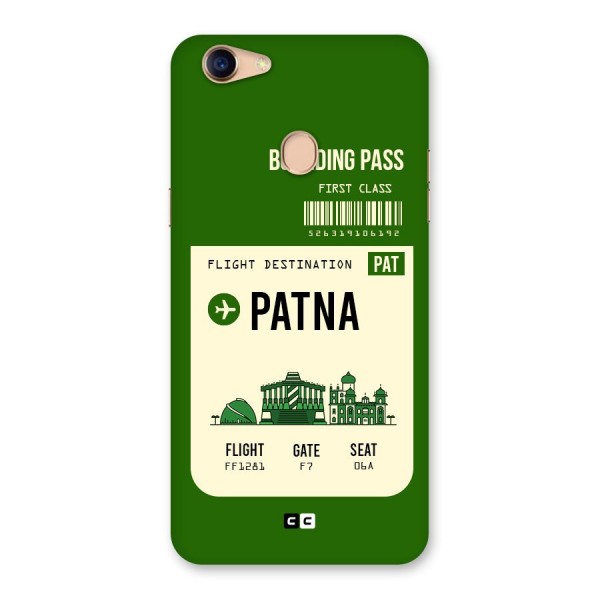 Patna Boarding Pass Back Case for Oppo F5