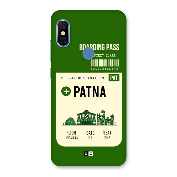 Patna Boarding Pass Back Case for Redmi Note 6 Pro