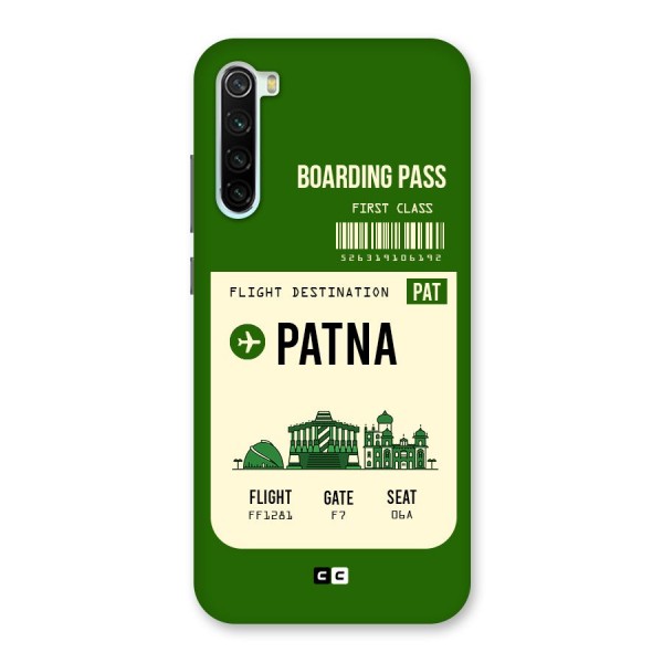 Patna Boarding Pass Back Case for Redmi Note 8