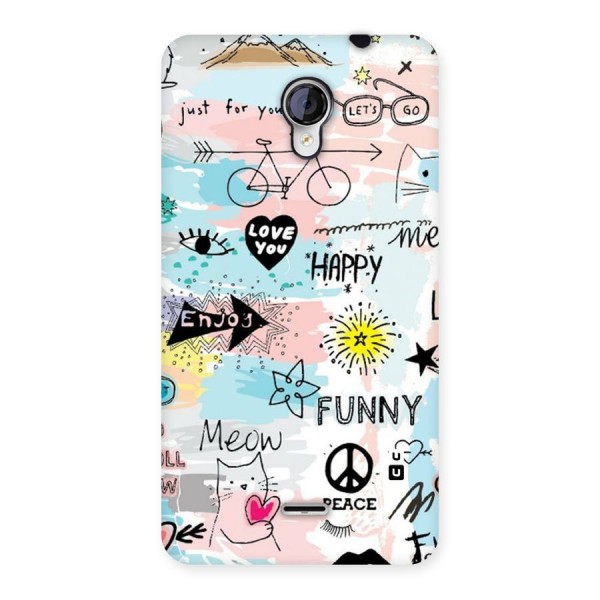 Peace And Funny Back Case for Micromax Unite 2 A106