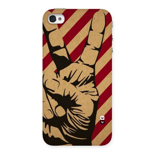 Peace Stripes Back Case for iPhone 4 4s