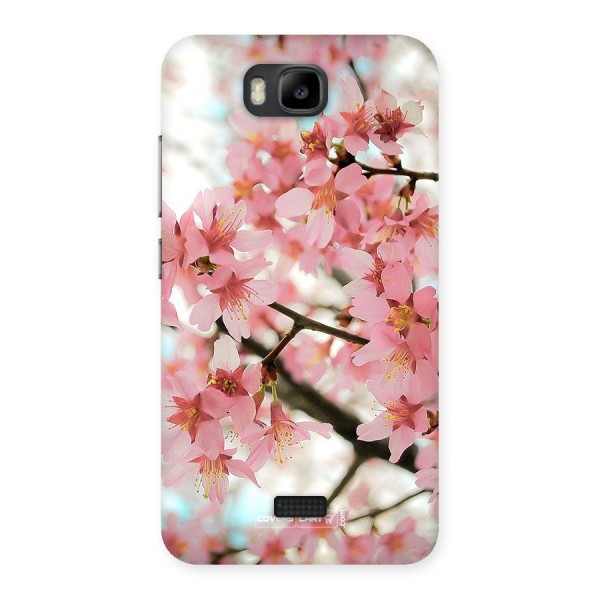 Peach Floral Back Case for Honor Bee