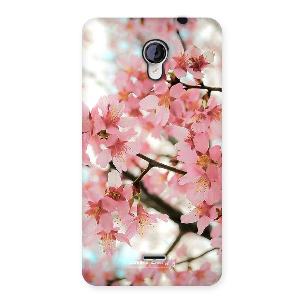 Peach Floral Back Case for Micromax Unite 2 A106