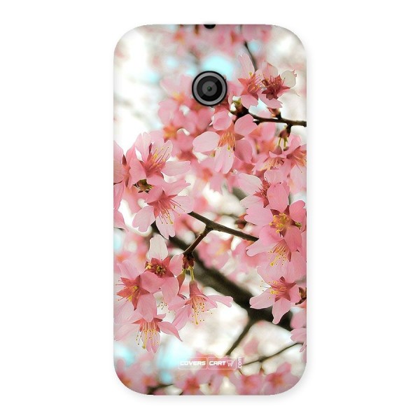 Peach Floral Back Case for Moto E