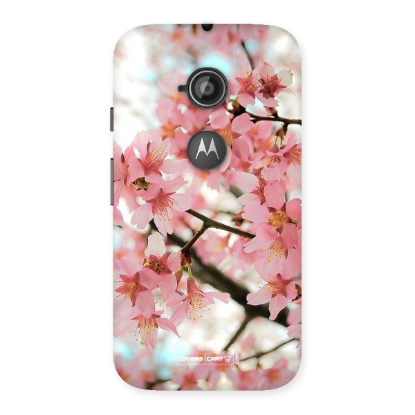 Peach Floral Back Case for Moto E 2nd Gen