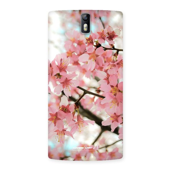 Peach Floral Back Case for One Plus One