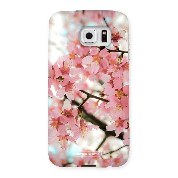 Peach Floral Back Case for Samsung Galaxy S6