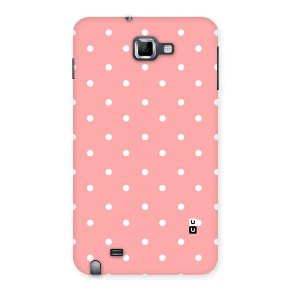 Peach Polka Pattern Back Case for Galaxy Note