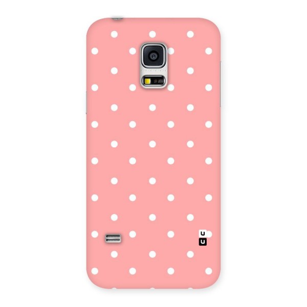 Peach Polka Pattern Back Case for Galaxy S5 Mini