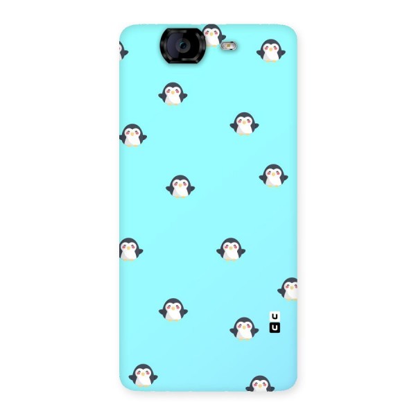 Penguins Pattern Print Back Case for Canvas Knight A350