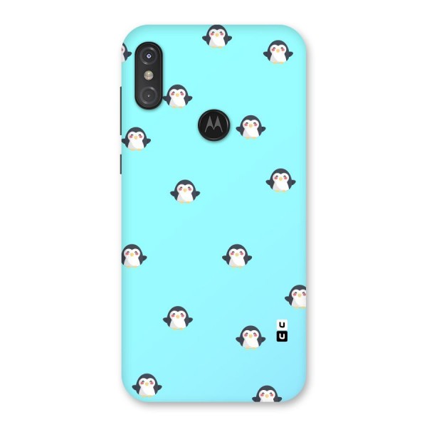 Penguins Pattern Print Back Case for Motorola One Power