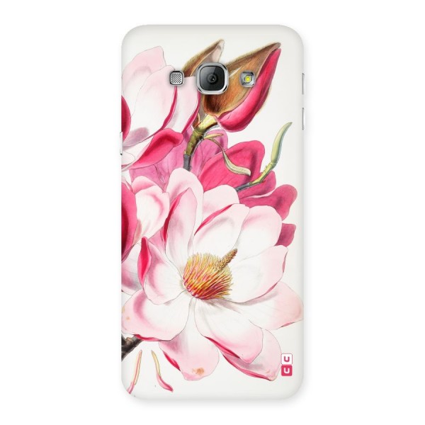 Pink Beautiful Flower Back Case for Galaxy A8