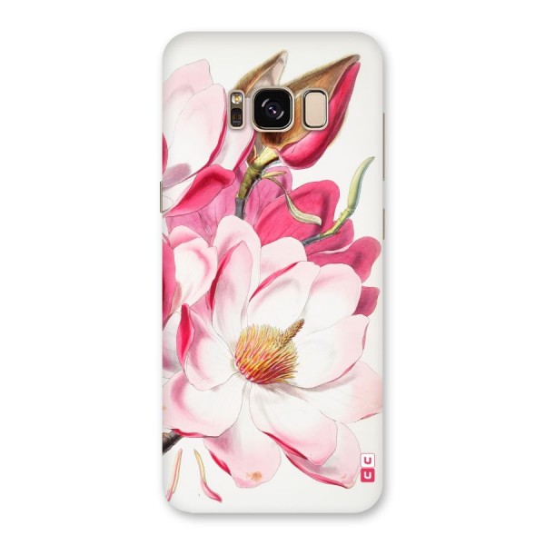 Pink Beautiful Flower Back Case for Galaxy S8