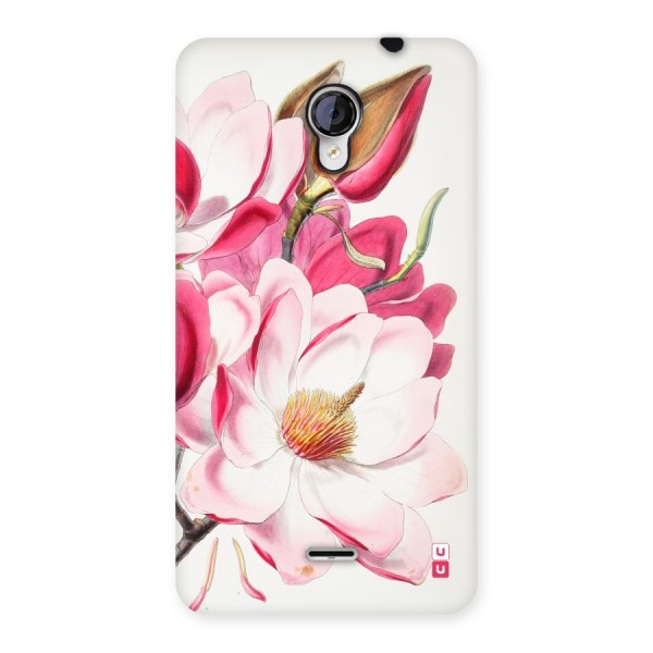 Pink Beautiful Flower Back Case for Micromax Unite 2 A106