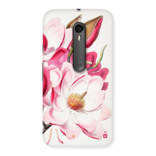 Pink Beautiful Flower Back Case for Moto G3