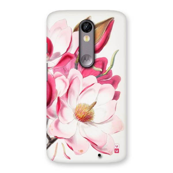 Pink Beautiful Flower Back Case for Moto X Force