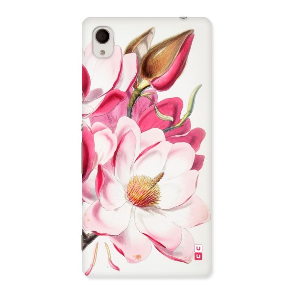 Pink Beautiful Flower Back Case for Sony Xperia M4