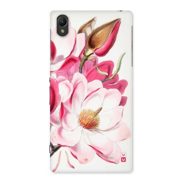 Pink Beautiful Flower Back Case for Sony Xperia Z1