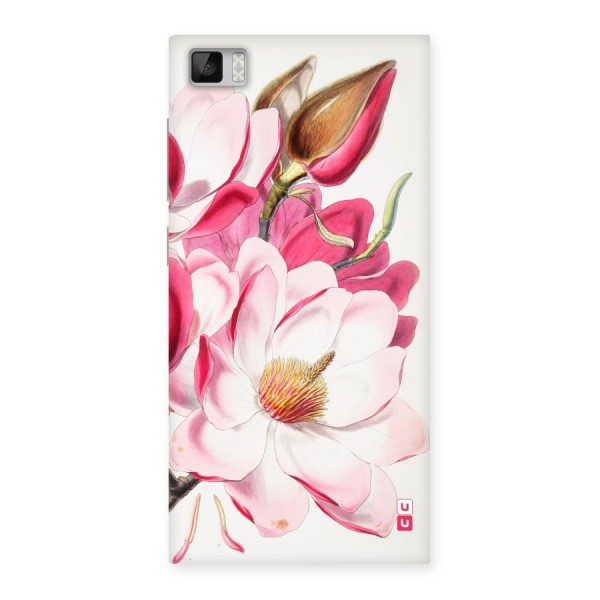 Pink Beautiful Flower Back Case for Xiaomi Mi3