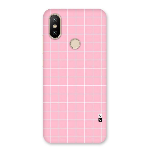 Pink Checks Back Case for Mi A2