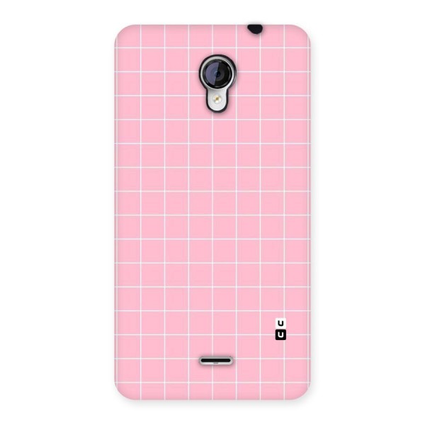 Pink Checks Back Case for Micromax Unite 2 A106