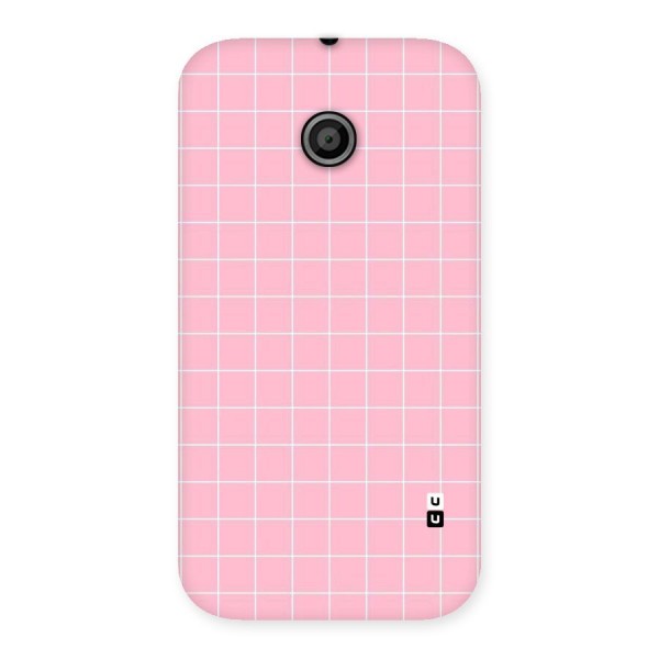 Pink Checks Back Case for Moto E