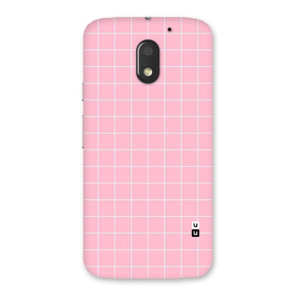 Pink Checks Back Case for Moto E3 Power