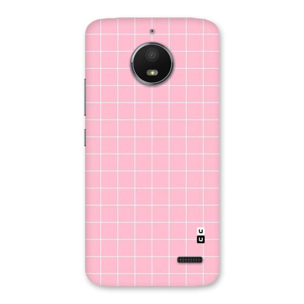 Pink Checks Back Case for Moto E4