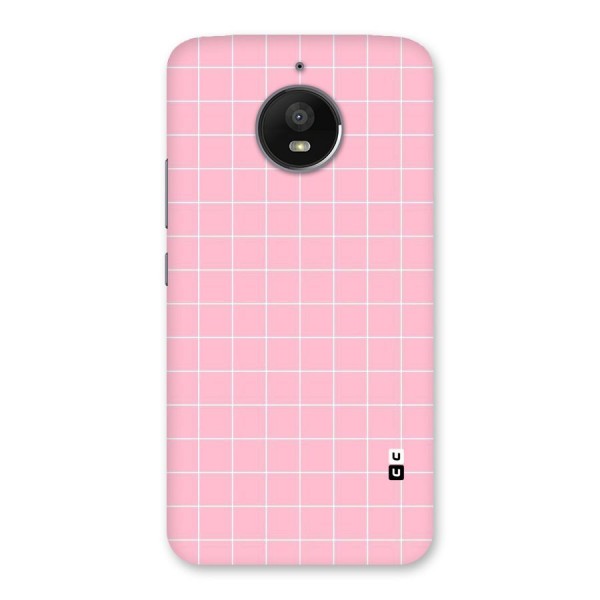 Pink Checks Back Case for Moto E4 Plus