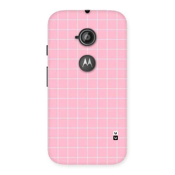 Pink Checks Back Case for Moto E 2nd Gen